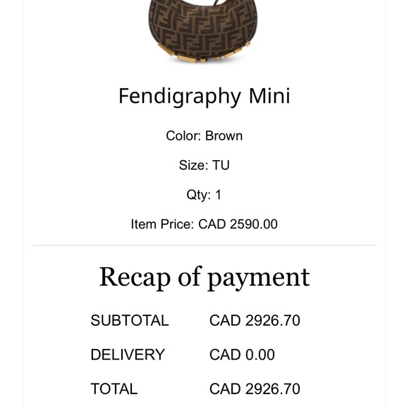 Fendi Fendigraphy Bag Mini - Picture 5 of 5